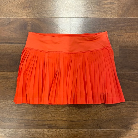 lululemon athletica Skirts Lululemon Red Tennis Skirt Sz 4 Pleated